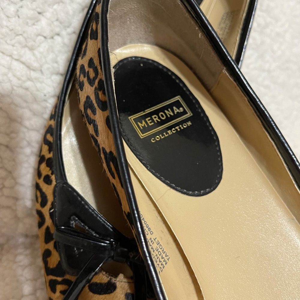 Leopard died cowhide flats - Picture 3 of 4